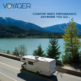 Voyager Plus Universal Residential Height RV Toilet with Porcelain Bowl FREEZABLE Water Valve | RV Winterization | Ideal for Outdoor and Winter Use