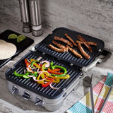 Cuisinart Griddler Indoor Grill, Panini Press, Sandwich Maker & More, 5-in-1 Grilling, Dishwasher-Safe Nonstick Cooking Plates, GR-4NNAS, Stainless Steel