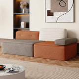 NessCarsti 80" Modular 3-Tone Couch, 3-Seater Sofa with Detachable Backrest