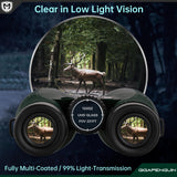 15x52 HD Binoculars for Adults High Powered with Upgraded Phone Adapter - Large View Binoculars with Clear Low Light Vision - Lightweight Waterproof Binoculars for Hunting Bird Watching Travel Cruise GIGAPENGUIN