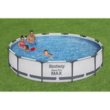 Bestway Steel Pro MAX Above Ground Swimming Pool (12' x 30") | Round Outdoor Backyard Family Pool with Tritech® Puncture-Resistant Liner | Easy Setup | Includes Filter Pump for Clean, Clear Water