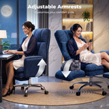 Big and Tall Office Chair, Flip Armrests for Pets & Cross Legged Sitting