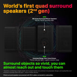 Nakamichi Shockwafe Ultra 9.2.4 Channel Soundbar System with Dolby Atmos/DTS:X, Dual 10" Subwoofers, 4 Rear Surround Speakers, 1300 Watts Max Output Power