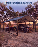 GarveeLife 20'X30'x12' Metal Carport for Multiple Vehicles, Steel Car Ports