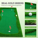 Golf Putting Green, Professional Large Golf Putting Mat with Realistic Turf, Golf Game Practice Equipment for Indoor Outdoor Putting Practice (Green, 5x12 FT)