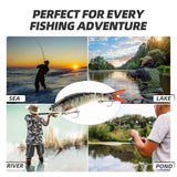 5PCS Lifelike Fishing Lures – Multi-Jointed Swimbait for Bass, Trout, Crappie, Walleye, Pike, Realistic Action with 3D Fish Eyes and Sharp Hooks, Perfect for Fishing Kits in Saltwater & Freshwater