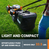 WORX 40V 17" Cordless Lawn Mower for Small Yards, 2-in-1 Electric Mower Cuts Quiet, Compact & Lightweight Push Lawn Mower