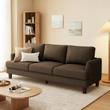 Gericco Mid Century Modern 89" 3-Seater Couch for Living Room, Brown