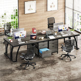Tribesigns Computer Desk with 3 Drawers, 59-Inch PC Desk with Reversible Drawers, Industrial Study Writing Table Workstation with File Storage for Home Office (Grey)