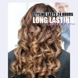 FARERY Long Barrel Curling Iron 1 Inch, Ceramic Curling Iron for Thin Hair, Infused Argan Oil & Keratin, Long Lasting Styling, 11 Adjustable Temp, Include Clips & Silicone Pad