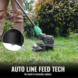 WORKPROX 12inch 20V String Trimmer, 4.0Ah Li-Ion Battery Powered Grass Cutter with Auto Line Feed