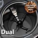 The Lab Made LMCM Electric Food Composter – 24-Hour Kitchen Recycler, Odorless, Meat & Dairy Safe, Quiet Low Noise, 3.5L Capacity Indoor Compost Machine, Turn Food Waste into Fertilizer, Gray