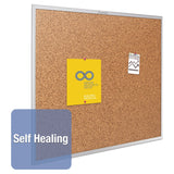 Quartet Cork Board, Bulletin Board, 8' x 4' Corkboard, Aluminum Frame (2308),Silver