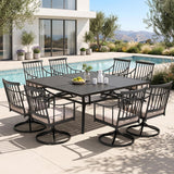 PHI VILLA 9 Piece, Outdoor Dining Table, 57.5"x57.5" Table