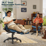 Ergonomic Office Chair with Footrest – High Back Executive Mesh Desk Chair for Corporate & Home, 135° Recline Task Computer Chair with Flip-Up Arms, Wide Seat, Class-4 Cylinder, 300 LBS - GY01BL-FT