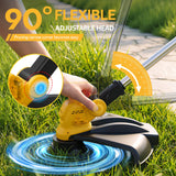15'' Weed Wacker, Electric Weed Eater, Cordless String Trimmer with 2 x 20V 5.0Ah Batteries, Auto Line Feed, Lawn Mover & Edger, Brushless Grass Trimmer, Battery Powered Brush Cutter for Garden & Yard