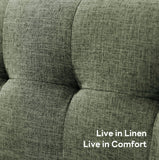 Kingfun 65.2" W Loveseat Sofa, Mid Century Modern Decor Love Seat Couches for Living Room, Button Tufted Upholstered Furniture, Solid & Easy to Install Small Couch for Bedroom Office Apartment, Green