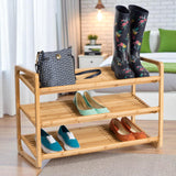 Honey-Can-Do SHO-01599 Bamboo 3-Tier Shoe Shelf