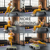 leikefitness Multifunctional Aerobic Deck with Cord Workout Platform Adjustable Dumbbell Bench Weight Bench Professional Fitness Equipment for Home Gym GM5820(Green)