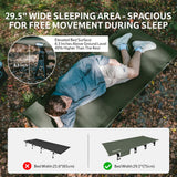 Naturehike Extra Wide GreenWild Camping Cot, Folding Lightweight Camp Cot Bed, Portable Sleeping Bed for Backpacking Travel Beach Home