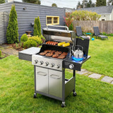 Veralune 5 Burner Gas Grill with Side Burner, 68,000 BTU, 548 Sq in