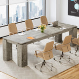 Tribesigns 7 ft Extra Long Conference Table, 86-Inch Office Meeting Room Table