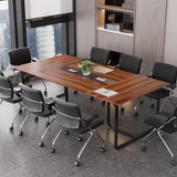 8FT Conference Table,94.4 L x 47.2 W x30.7 H Meeting Seminar Table with Grommet