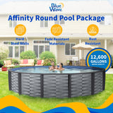Affinity 24-ft Round 52-in Deep 7-in Top Rail Resin Swimming Pool Package