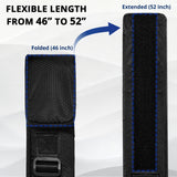 PEKREWS Fishing Rod Case, Fits 2 Set of 7ft Spinning Rod Reel Combo, Extendable 52inch Fishing Pole Bag (3.9ft-4.4ft) with Tackle Pockets, Padded Rod Bag with Strap Handle, Pole Travel Case For Angler