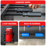 GoSports 48 Inch Game Room Size Foosball Table - Includes 4 Balls and 2 Cup Holders – Black, Oak, or White