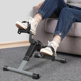 Pedal Exerciser Desk Exercise Bike Leg and Arm Exercise Bike with LCD Monitor Foldable and Porable (Black/Grey) MOMODA