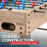 GoSports 48 Inch Game Room Size Foosball Table - Includes 4 Balls and 2 Cup Holders – Black, Oak, or White