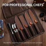 XCHIEF PRO Japan Knife Set, High Carbon Steel Japan Nakiri Santoku Knife Set, Hand Forged Meat Cleaver Butcher Knife with Accessories for Kitchen, Camping BBQ Knives Set with Bag