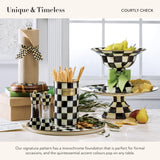 MACKENZIE-CHILDS Wood Paper Towel Holder, Decorative Paper Towel Holder for Kitchen, Black-and-White Courtly Check
