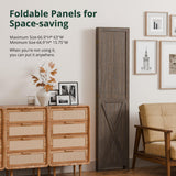 4 Panel Folding Room Divider, Solid Wood Privacy Screen, Freestanding Partition Wal