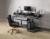 Writing Desk with Storage, 83-Inch Long Desk for Home Office, Gaming Desk with Shelves and Drawers, Computer Desk for Small Spaces, Standing Desk Adjustable, Black Desk for Bedroom