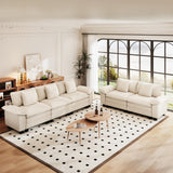 PHI VILLA 2-Piece Modular Loveseat Couch & 3-Seat Sectional Sofa Set