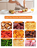 Commercial Chef Food Dehydrator, Five 9.25” BPA-Free Plastic Trays, Dehydrates and Dries Meat, Fruit, Veggies and Jerky, 280W Dehydration Machine, Adjustable Thermostat, CCD100W6, White