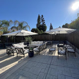 PURPLE LEAF Patio Umbrella 9' x 11.5' All-Day Shade Control White