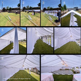 Party Village 60ftx40ft White Ceiling Curtain for Wedding Parties