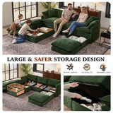 Ihanherry Oversized Sectional Sofa Bed with Storage