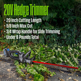 Westinghouse 20V Cordless Leaf Blower, 350 CFM, 110 MPH + 22" Cordless Hedge Trimmer, Dual-Action Steel Blades + 2-in-1