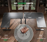 SIAGO 63x55 Inch L-Shaped Standing Desk with Charging Station Corner Desk