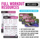 4 Fabric Booty Exercise Bands for Women & Men - Glute, Hip & Thigh Resistance Bands with Workout Guide Vergali