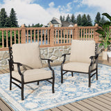 MIXPATIO Patio Chairs Set of 2, High Back Outdoor Patio Metal Leg Chairs