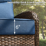 Outdoor Swivel Rocking Chair Patio Set (5-Piece), High-Back