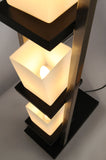 NOVA of California Escalier Floor Lamp, On/Off Switch, Frosted Glass Shade, Transitional Design, for Living Room, Bedroom, Dark Brown