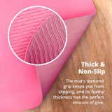 Greater Goods Exercise Mat, Extra Durable, Lightweight Fitness Mat with Strap for Yoga, Pilates and Home Gym, Watermelon Pink Greater Goods