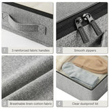 TidyCorner 2-Pack Under Bed Storage Containers, 4.5 Inches Tall Low Profile Underbed Clothes Storage Organizer Bin with Sturdy Sidewalls/Bottom, Underbed Storage Bins 2 Storage Thin Bins