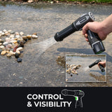 NovorikX 16.8V Handheld Electric Cordless Leaf Blower 100,000 RPM Includes 2 * 2Ah Batteries & Fast Charger, Lightweight for Patio Cleaning, Lawn Care, Car, Blowing Leaves & Dust - Black